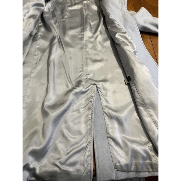 Anne Klein Mid-length Peacoat Baby Blue-Gray Wool Hidden Buttons Size 6 - Picture 8 of 16